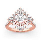 Jeulia Vintage Round Cut Sterling Silver Ring