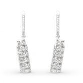 Jeulia Leaning Tower of Pisa Inspired Sterling Silver Earrings