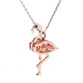 Jeulia Flamingo Personalized Sterling Silver Necklace