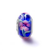 Pretty Flowers Glass Charm