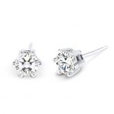 Jeulia Simple Crown Sterling Silver Stud Earrings