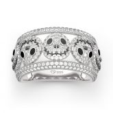 Jeulia The Nightmare Before Christmas Jack Skellington Sterling Silver Band