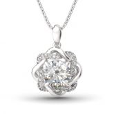 Jeulia Knot of Love Sterling Silver Necklace