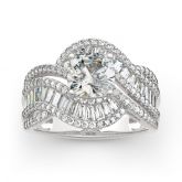 Jeulia Vintage Cushion Cut Sterling Silver Ring