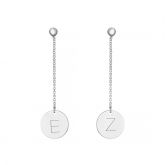 Jeulia Initial Personalized Sterling Silver Earrings