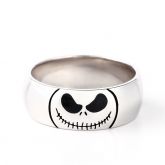 Jeulia Cute Jack Skellington Sterling Silver Band