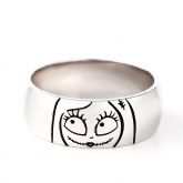 Jeulia Cute Sally Sterling Silver Band