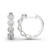 Jeulia Classic Round Cut Sterling Silver Hoop Earrings