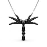 Jeulia Jack Skellington Bow Tie Sterling Silver Necklace