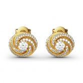 Jeulia Spiral Design Round Cut Sterling Silver Earrings