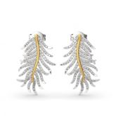 Jeulia "Feathers Appear When Angels Are Near" Sterling Silver Earrings