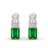 Jeulia Vintage Emerald Cut Sterling Silver Earrings