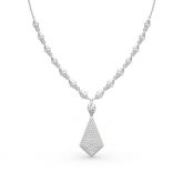 Jeulia "Gorgeous Beauty" Art Deco Marquise Cut Sterling Silver Necklace