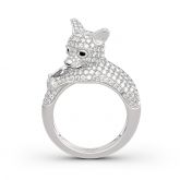 Jeulia "Always By My Heart" Puppy Sterling Silver Ring