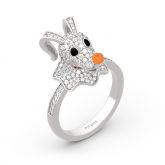 Jeulia Zero From The Nightmare Before Christmas Sterling Silver Ring