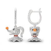 Jeulia Zero From The Nightmare Before Christmas Sterling Silver Earrings