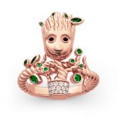 Jeulia "I am Groot" Tree Man Sterling Silver Ring