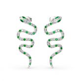 Jeulia "Spiritual Rebirth" Snake Shape Sterling Silver Earrings