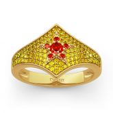Jeulia "Wonder Woman" Star Sterling Silver Ring