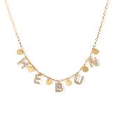 Jeulia Disc Sterling Silver Name Personalized Necklace
