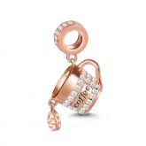 "Have A Cup of Coffee" Coffee Charm Sterling Silver Pendant