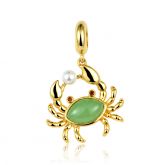 "Bring You Wealth" Crab Charm Sterling Silver Pendant