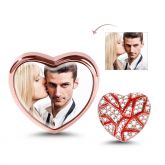"You're In My Vein" Torn Heart Photo Charm Sterling Silver