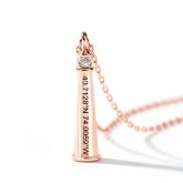 Jeulia "Guiding Light" Lighthouse Design Round Cut Personalized Sterling Silver Necklace