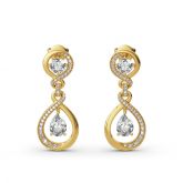 Jeulia Twist Design Sterling Silver Earrings