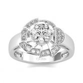 Jeulia Irregular Shape Round Cut Sterling Silver Ring