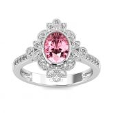 Jeulia Milgrain Oval Cut Sterling Silver Ring