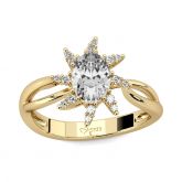 Jeulia Split Shank Oval Cut Sterling Silver Ring