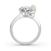 Jeulia "Hug Me" Astronaut Round Cut Sterling Silver Ring