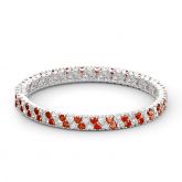 Jeulia "Eternal Love" Alternating Heart Sterling Silver Tennis Bracelet