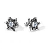Jeulia Hexagram Stainless Steel Men's Earrings
