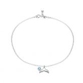 Jeulia Simple Mermaid Tail Sterling Silver Anklet
