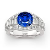 Jeulia Classic Cushion Cut Sterling Silver Ring