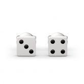 Jeulia "The Luck Belongs to You" Lucky Seven Dice Sterling Silver Earrings