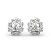 Jeulia "Infinity Love" Round Cut Sterling Silver Earrings