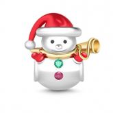 Snowman Charm Sterling Silver