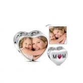 Mom Photo Charm Sterling Silver