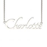 Silver Tangerine Style Name Necklace