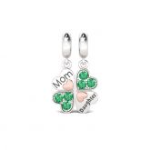 Heart to Heart Mom and Daughter Pendant Sterling Silver