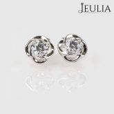 Classic Flower Sterling Silver Stud Earrings