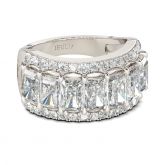 Radiant Cut Sterling Silver Women's Band