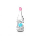 Loving Heart Bottle Charm Sterling Silver