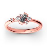 Asymmetric Cluster Sterling Silver Ring