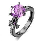 Jeulia Round Cut Dragon Ring