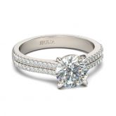 Exquisite Pave Round Cut Sterling Silver Ring