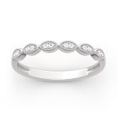 Jeulia Moissanite Milgrain Vintage Gold Band